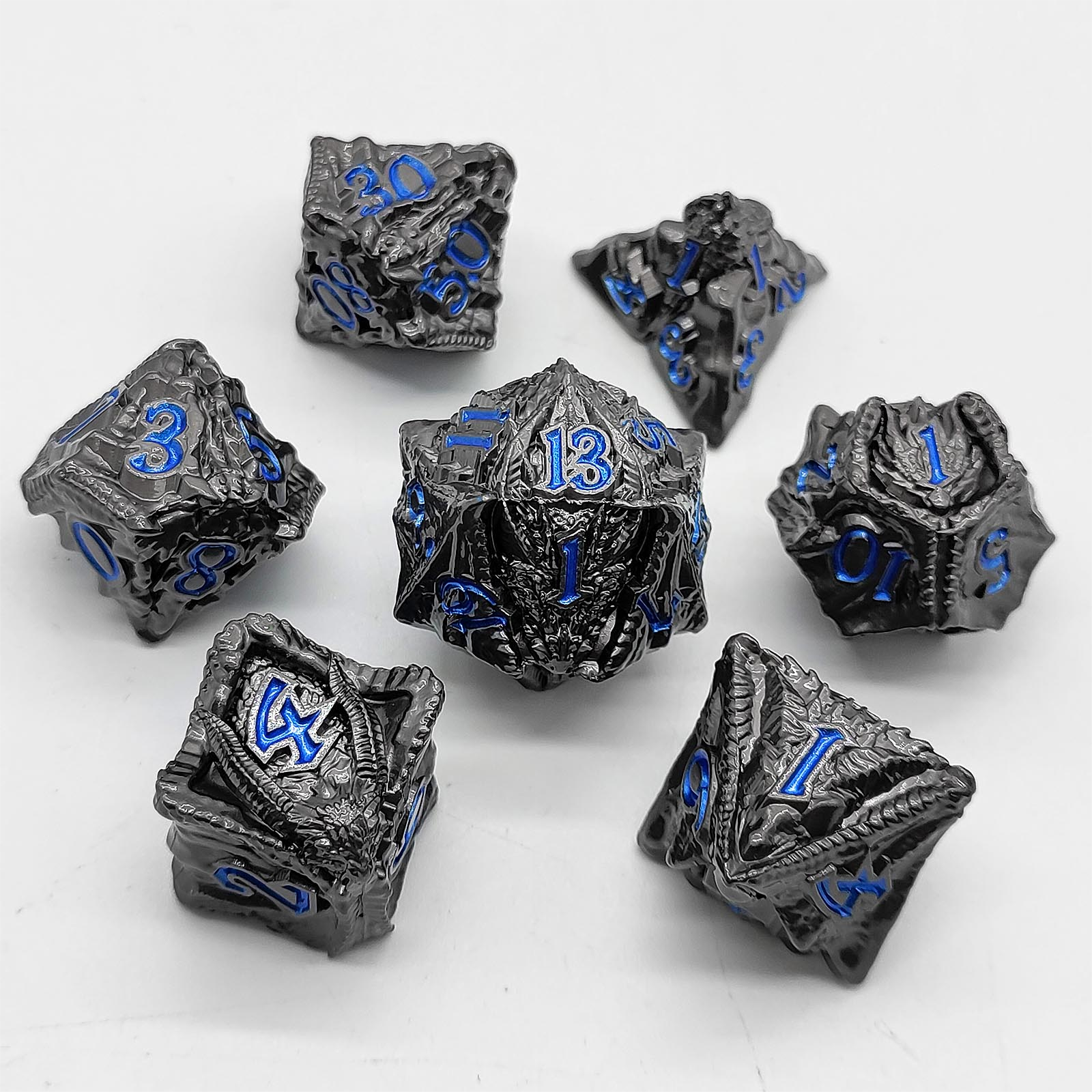 Black with Blue Font