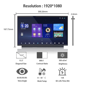 BOE orijinal endüstriyel sınıf 13.3 inç ince IPS TFT LCD ekran ekran FullHD yüksek çözünürlük 30pins EDP LCD Panel - Product Image 1
