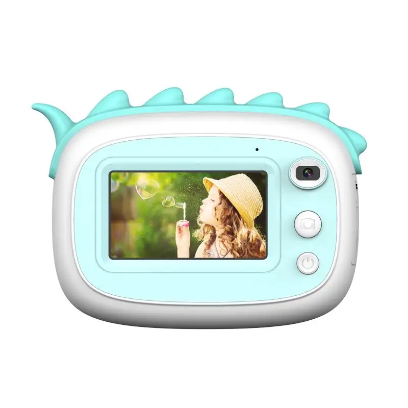 Fotocamera digitale per bambini Dinosaur Digital Kids Gaming Camera Photo Stickers LCD Mini Cartoon Toy Camera