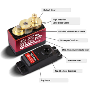 DSservo DS3225 dijital Servo 25KG yüksek tork Metal dişli su geçirmez Servo RC arabalar için/Robot/AGV endüstriyel otomasyon kontrolü - Product Image 3