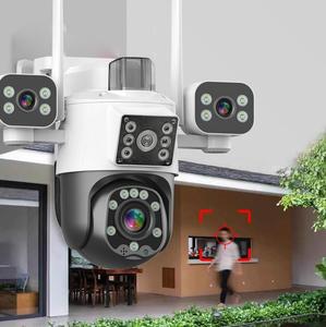 3 Lens üç ekranlar ile açık güvenlik kamera 3MP WiFi kamera spot ile ev güvenlik için kablolu - Product Image 4