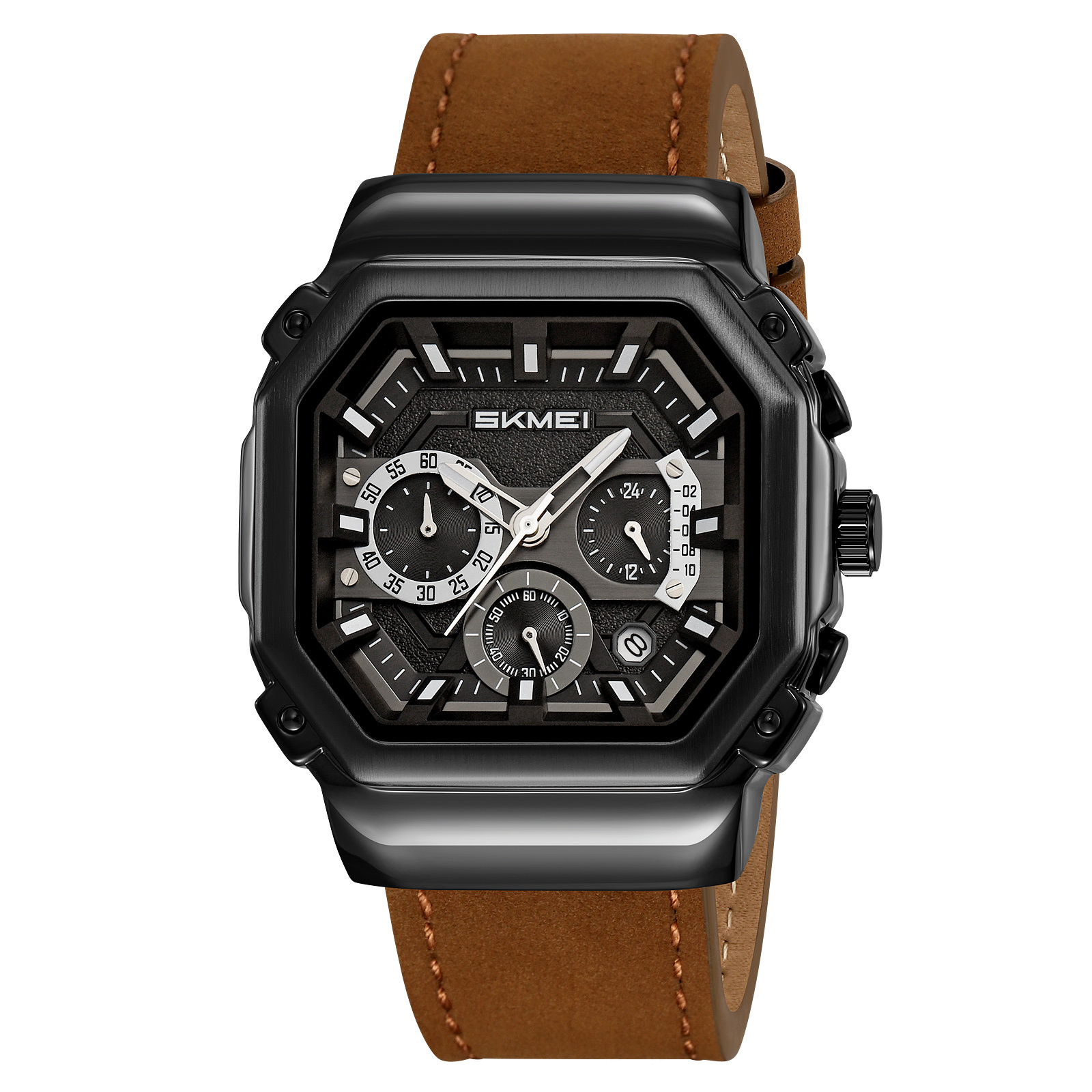 Black/Dark Brown-Leather