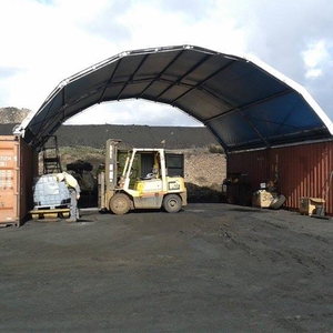 工場直販大型車ワークショップシェルター換気式PVC屋根付き作業スペース収納テントドーム15m長さ6m - Product Image 6