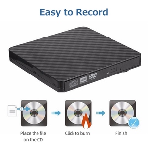USB3.0外置光驱DVD刻录机光盘播放器支持一键录制宽应用黑色 - Product Image 5