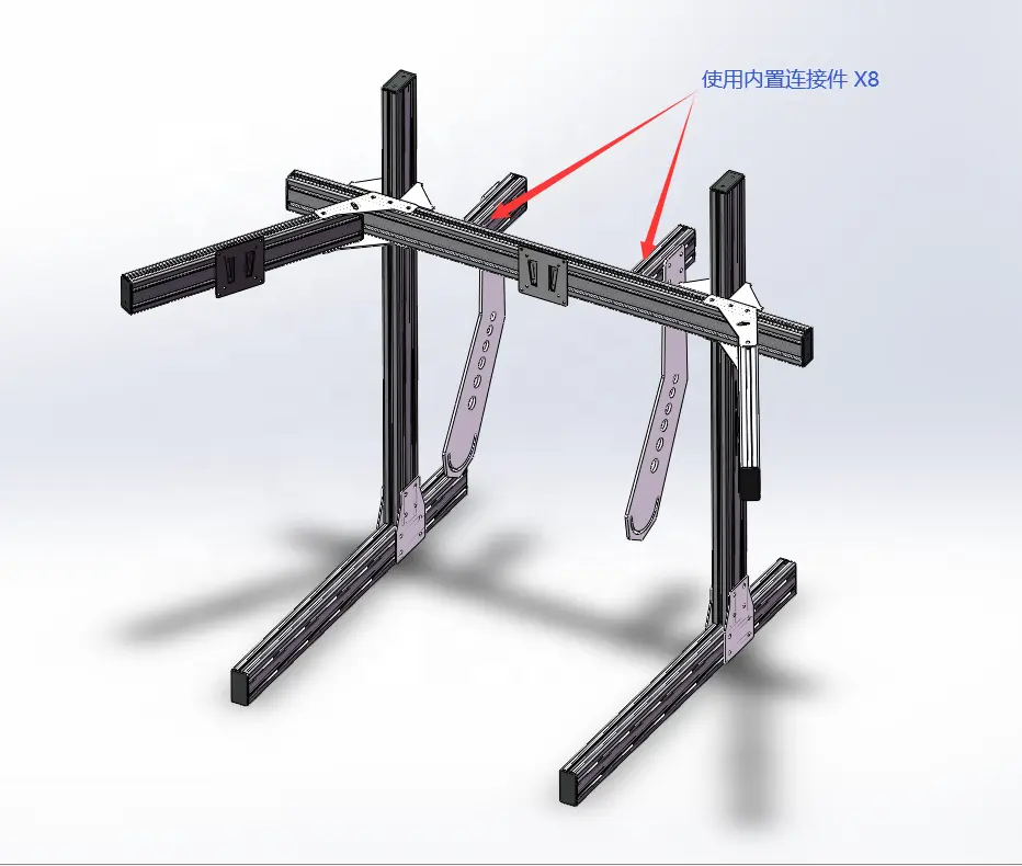 Pasokan Pabrik 4040 4080 Hitam Aluminium Ekstrusi Balap Sim Mobil Simulator Kokpit