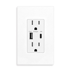 Enchufe de pared USB estándar americano certificado Etl 4.2A 20W carga rápida con enchufe funcional tipo C - Product Image 5