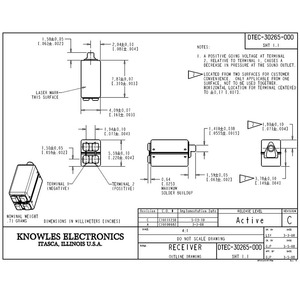 ตัวรับสัญญาณแบบ In-Ear Knowles DTEC-30265-000 Balanced Armature LEM - Product Image 2