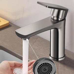 Modern tek delikli batarya musluk üretici tarafından özel renk paslanmaz çelik gri tek kolu ile seramik vana çekirdek - Product Image 4
