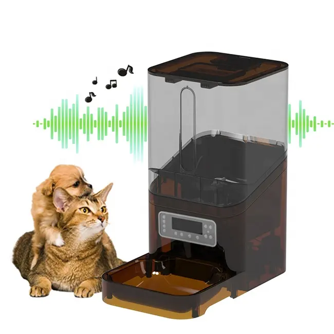 Microchip – mangeoire automatique pour animaux de compagnie, 4 Plans de repas par jour, 10s, enregistreur vocal, minuterie, alimentation automatique intelligente pour animaux de compagnie, avec contrôle des portions