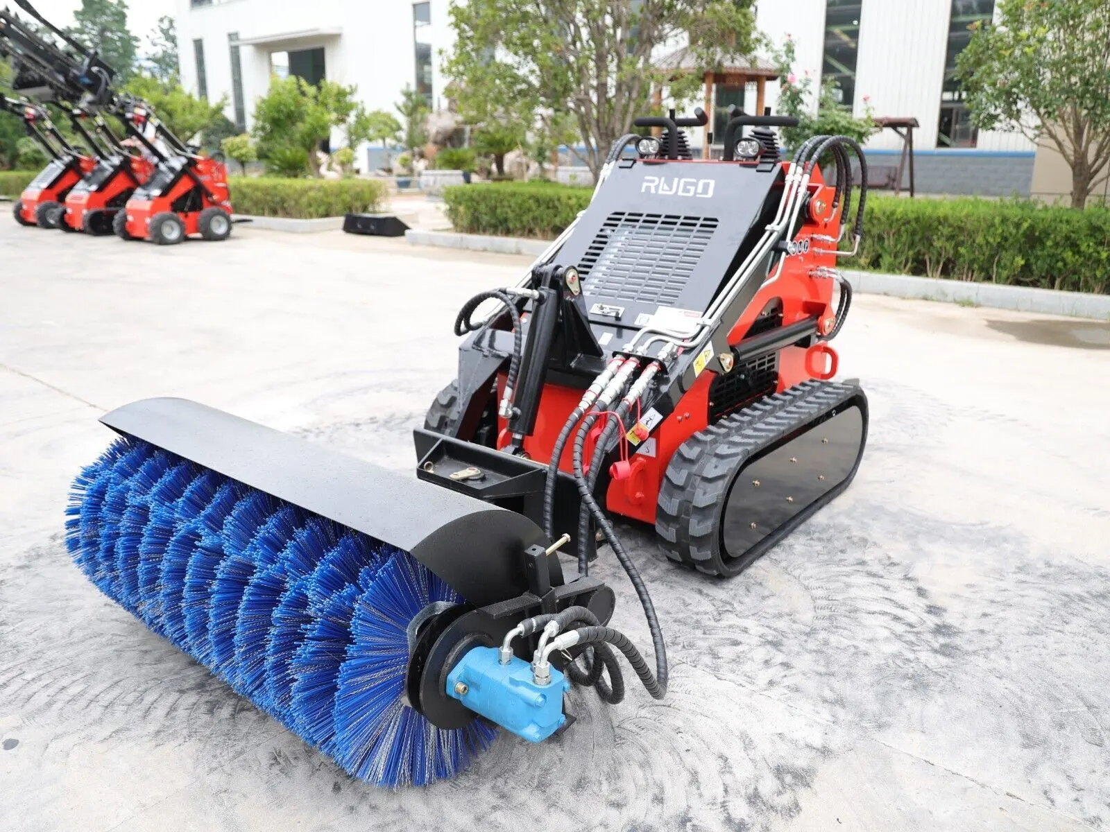 SDRG mini selip steer loader dengan roda salju blower untuk selip steer loader