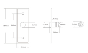 Interruttore a chiave di controllo di accesso biometrico con chiave per sistemi di controllo dell'accesso 12V/24V con pulsante in metallo per sistemi di controllo accessi - Product Image 6