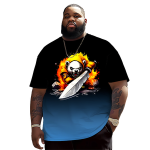 Samurai <strong>Panda</strong> Fashionable Print Men's Plus Size T-Shirt <strong>Pattern</strong> Customization <strong>Design</strong> Customization - Product Image 2