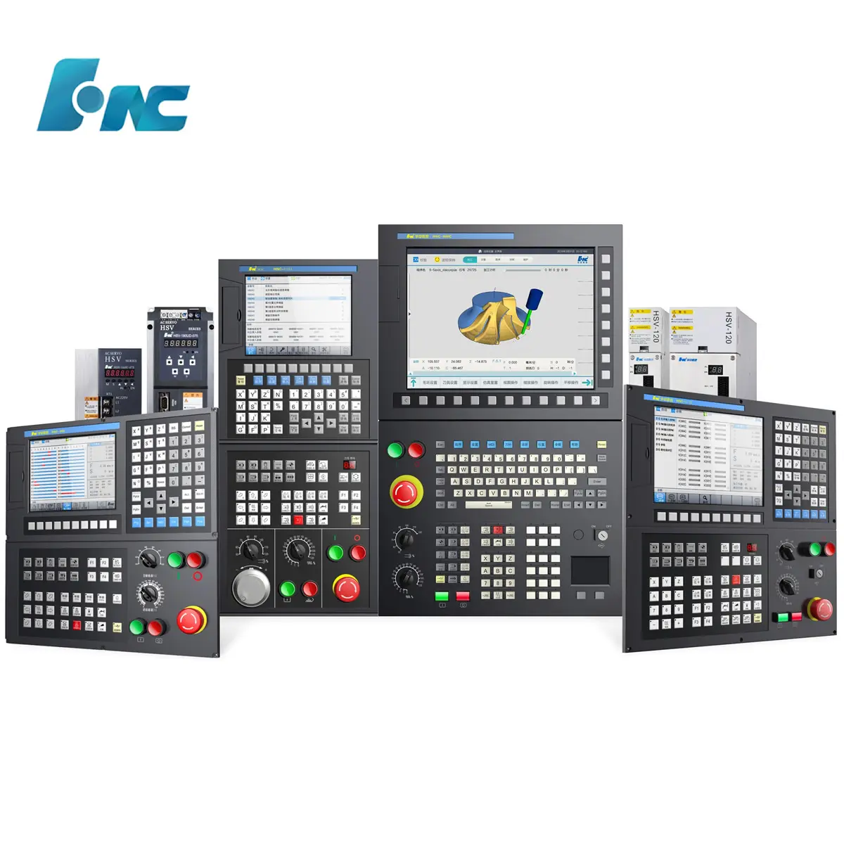 HuazhongCNC HNC 2 3 Controller CNC a 4 o 5 assi per tornio e centro di fresatura