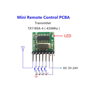 433 Mhz mini modulo trasmettitore Wireless RF modulo trasmettitore Mini quattro pulsanti telecomando 1527 codice di apprendimento Ev1527 - Product Image 4