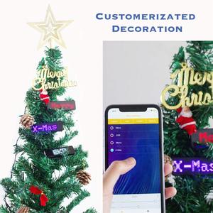 Insignia de nombre LED BT completamente nueva, tablero de mensajes de desplazamiento programable DIY, pantalla LED Mini, pantalla de patrón de dígitos de texto HD - Product Image 3