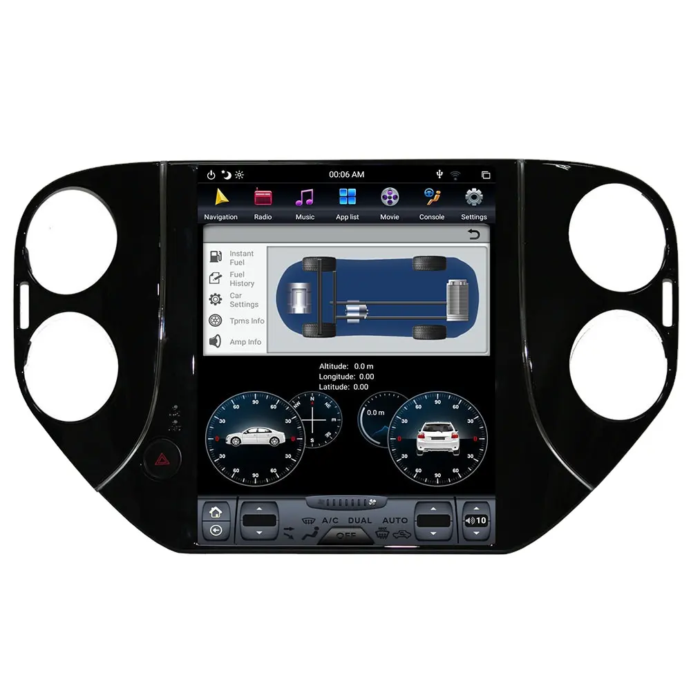 Tpxinxin Tesla Scherm Android Auto Radio Multimedia Video Speler Voor Volkswagen Vw Tiguan 2010 - 2016 Gps Navigatie Carplay