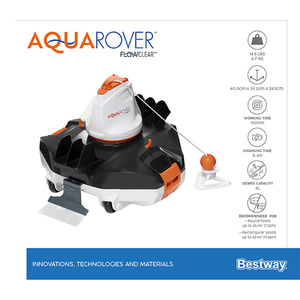 Bestway Ceaner สระว่ายน้ำอัตโนมัติ,หุ่นยนต์ทำความสะอาดสระว่ายน้ำไร้สายทำความสะอาดสระน้ำ/หุ่นยนต์58622 - Product Image 2