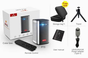 Caliente BYINTEK P70 3D 4K portátil Pico proyector pantalla táctil inteligente Android DLP Beamer batería Auto Focus Home Theater proyector - Product Image 6