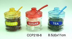 CCP218-6 300ML küçük cam kavanoz plastik kapaklı ve kaşık ve isim etiketi - Product Image 2