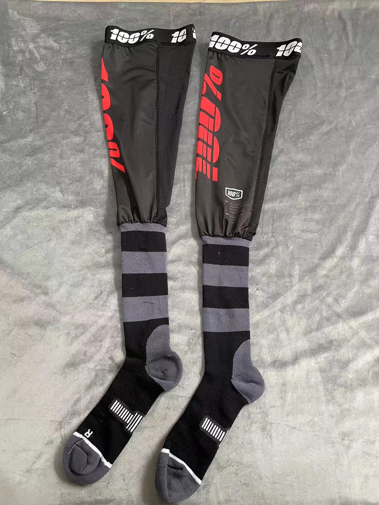 100 black and red socks