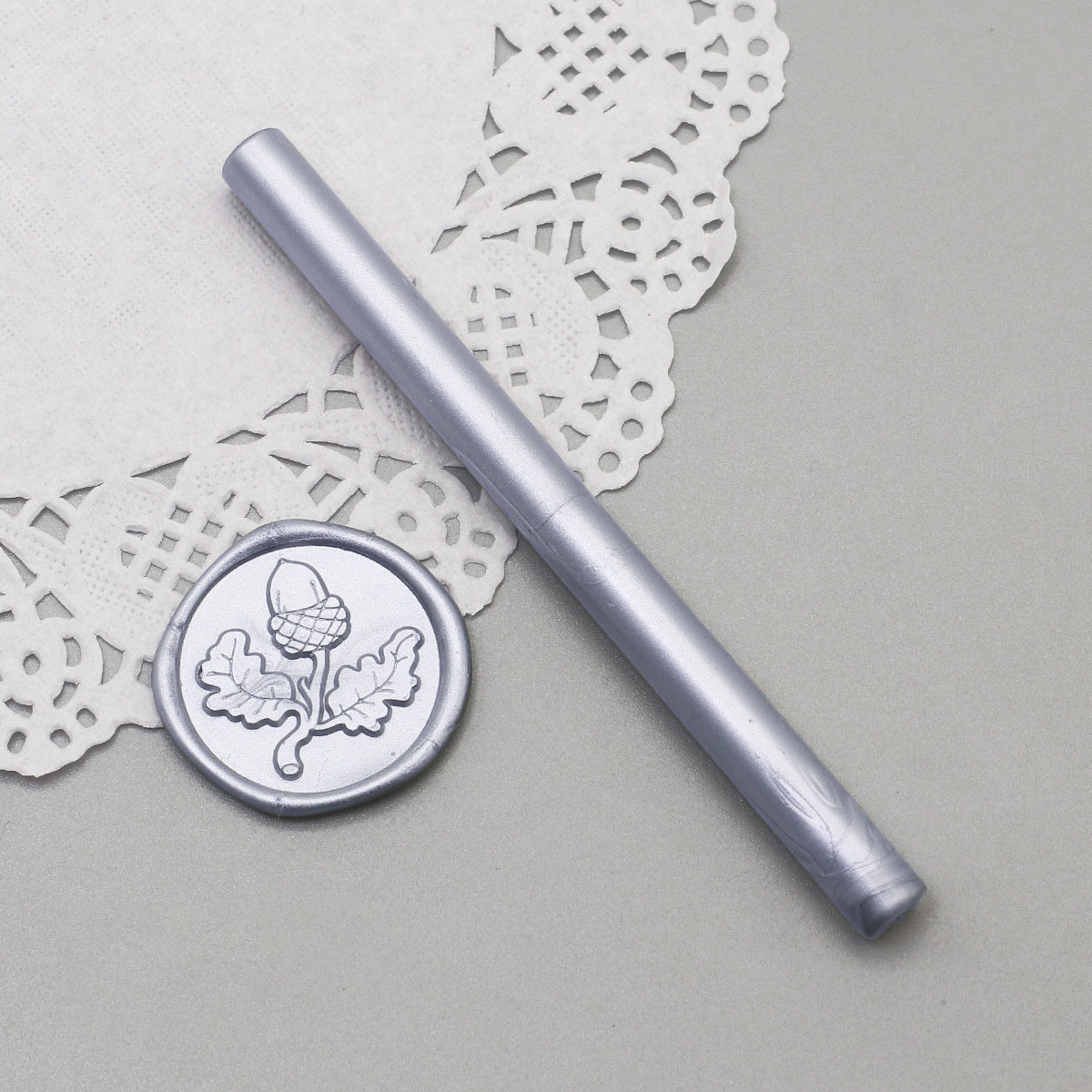 12 - Plata - Barra de cera pequeña - Diámetro 0,7 cm