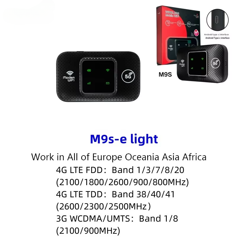 Lampe LED version M9s-eurasian - noire