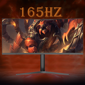 34英寸曲面宽屏RGB显示器Freesync HDR <span class=keywords><strong>3440x1440</strong></span> 4K 75Hz 144HZ游戏监视器发光二极管液晶台式电脑游戏监视器