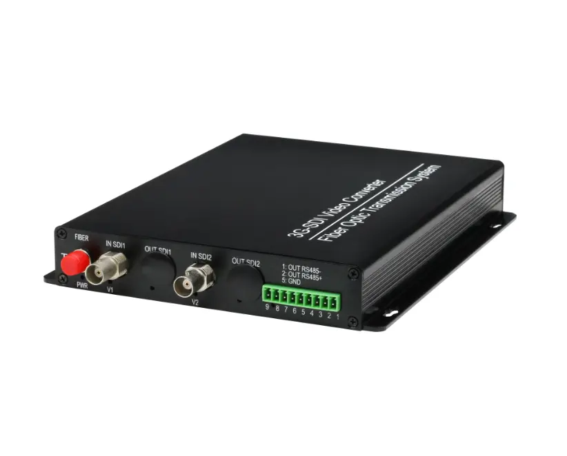 Sistema de câmera de fibra de transmissão ao vivo do fabricante de 2 canais 3g sdi com rs485