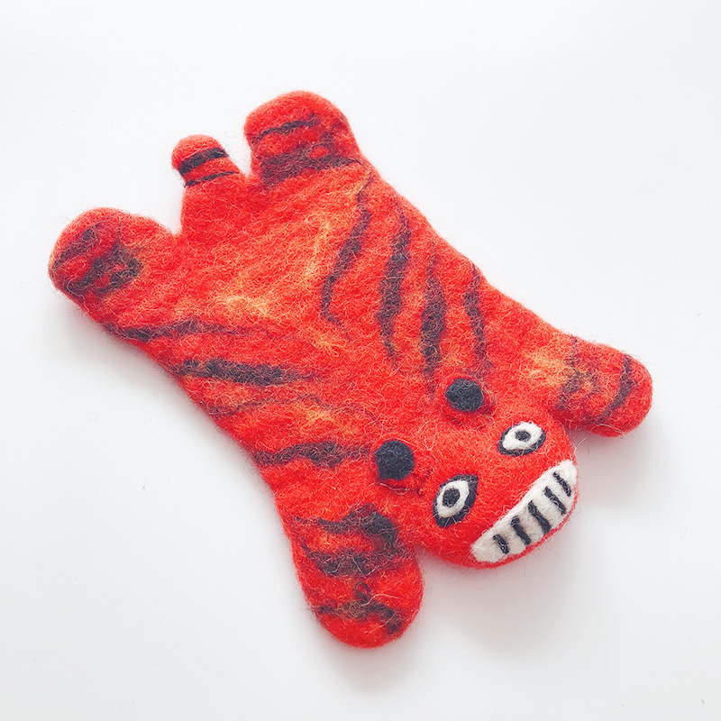 Dents nues tigre orange-18*11cm