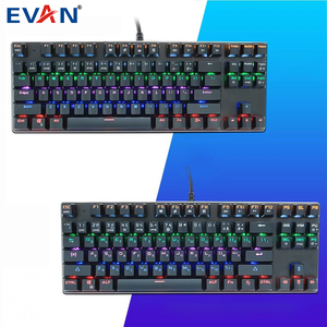 Teclado mecánico para ordenador portátil, 87 teclas, resistente al agua, RGB, con función multimedia