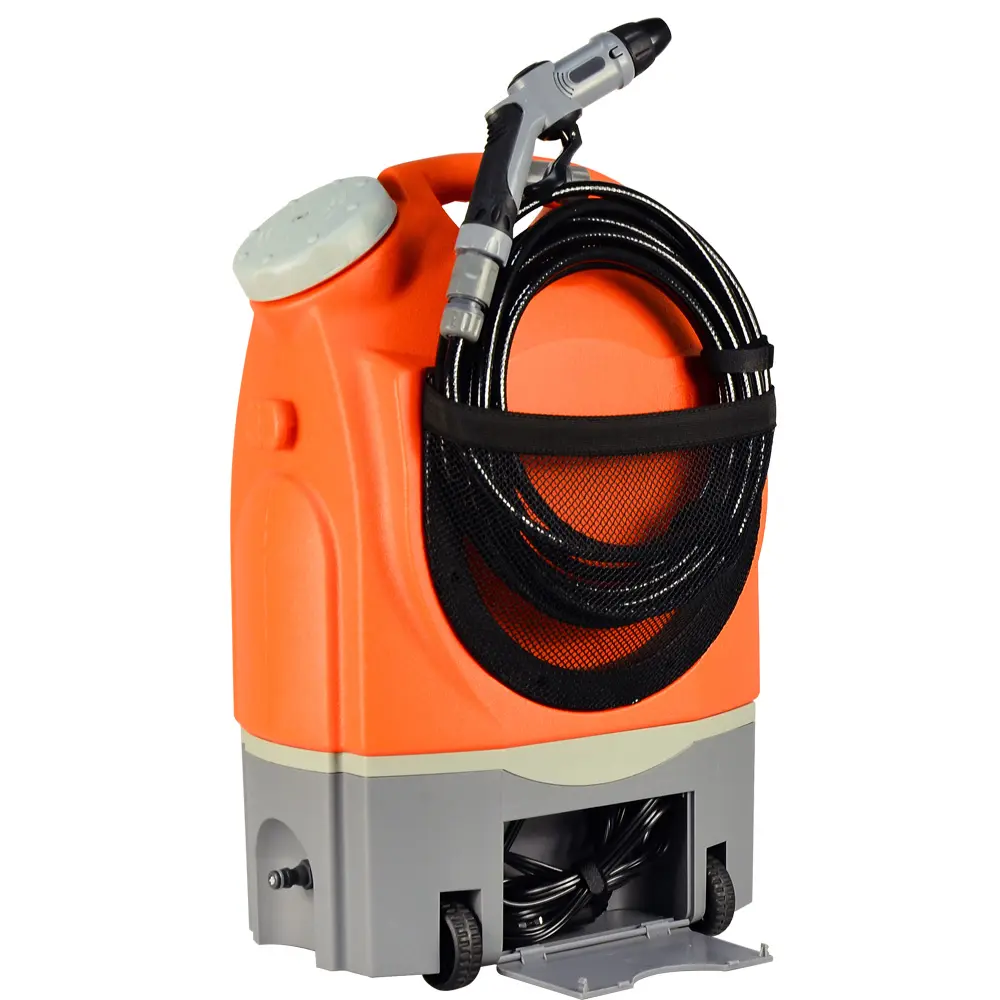 Outil de nettoyage de lavage de voiture 12V Nettoyeur haute pression portable sans fil rechargeable avec réservoir d'eau 17L