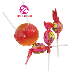 Bán buôn kẹo cao su kẹo cao su dính Halal OEM tùy chỉnh dâu tây trái cây Hương vị XXL lớn bom kích thước bong bóng kẹo cao su Kẹo cứng <span class=keywords><strong>Lollipop</strong></span> - Product Image 3