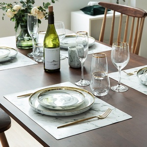 Placemats Atacado Personalizado por Esteira De Mesa De Jantar Fabricante Impressão Completa Retângulo De Plástico Reciclado Pad Grosso e Embalado Em Massa