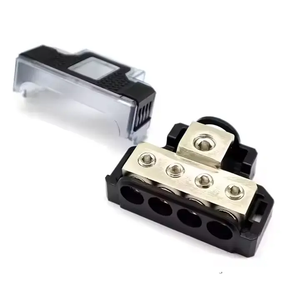 高质量2路迷你配电块1X4/8量规输入/2X8/10量规输出配电接地分配器块 - Product Image 1