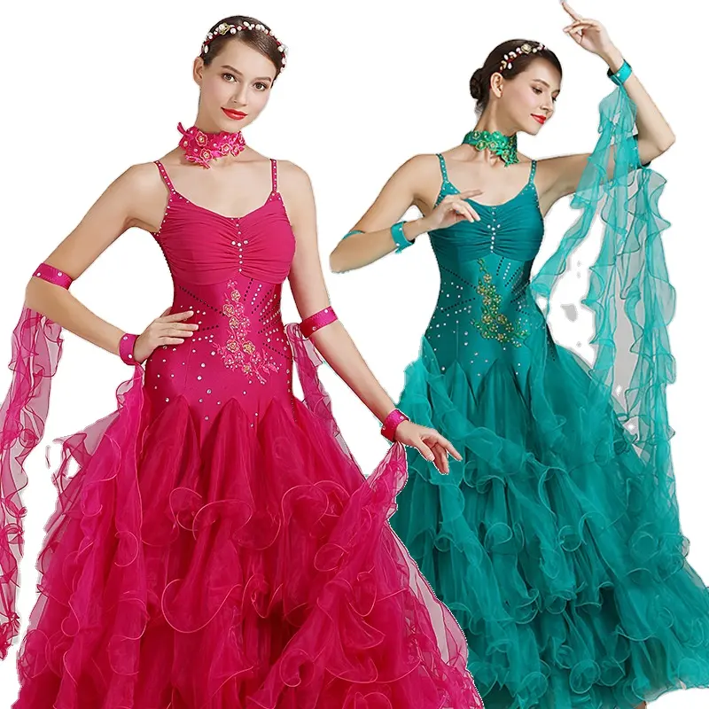Ballroom competition dance dress/ Modern Waltz Tango Ballroom Dance Dress/ Women Standard Ballroom Dress
