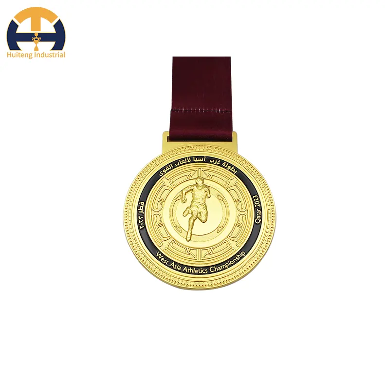 Thiết kế mới tùy chỉnh vui vẻ kim loại vòng hình dạng vàng bạc đồng mạ Sport Marathon đánh bóng giải thưởng huy chương