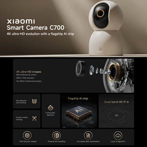 Original for Xiaomi Smart <strong>Camera</strong> C700 4K Ultra-HD Dual-band Wi-Fi 6 BT5.3 Flagship AI Chip 360&deg; Intelligent Detection Monitor - Product Image 2