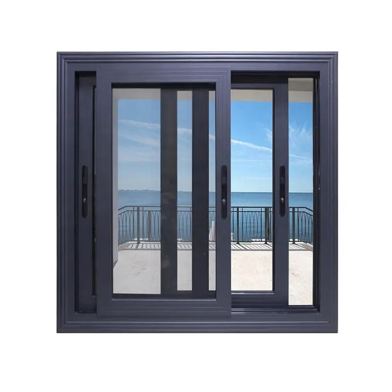 Nuevo diseño de ventanas y puertas, ventana corredera de aluminio para protección