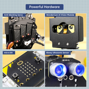 AiHand AI Vision Microbit Programación Robot educativo STEM Aprendizaje Kits de mano robótica para principiantes