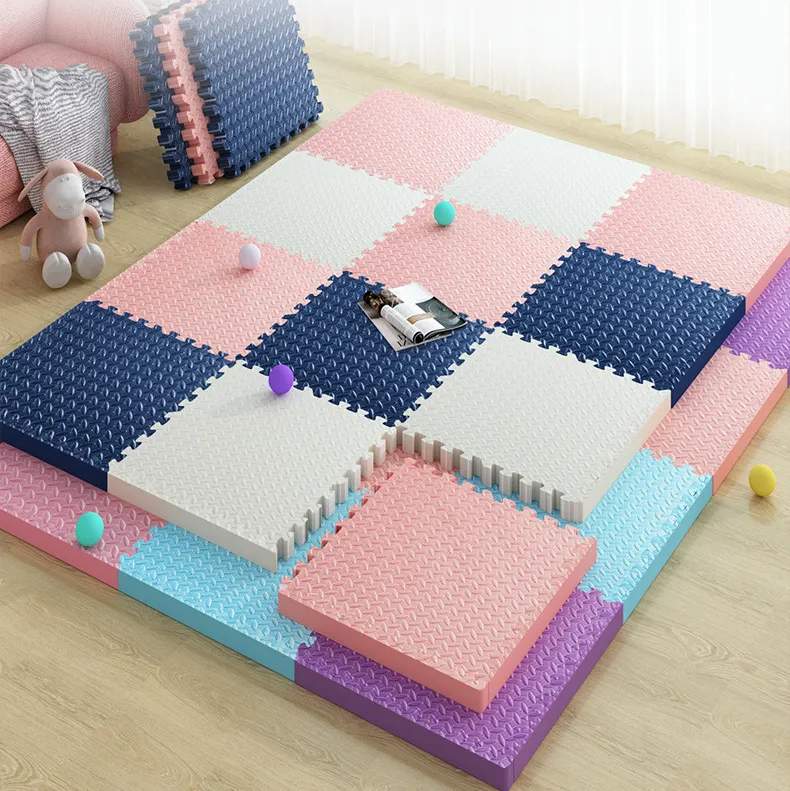 Alfombrilla de rompecabezas de espuma EVA tatami entrelazada para niños, impermeable, de 30cm, 60cm de espesor, 1,2 cm