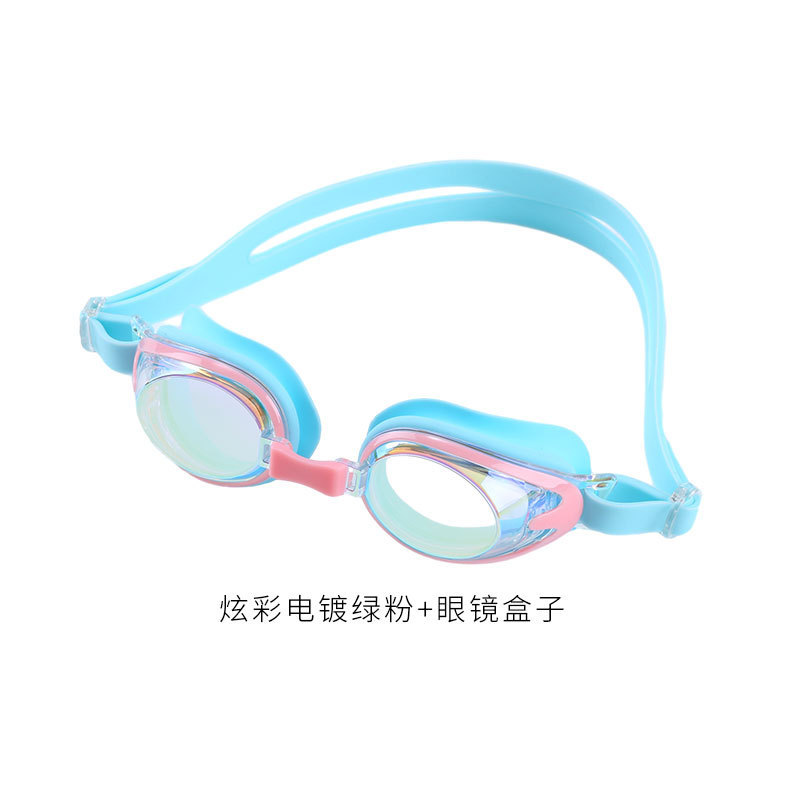 étui à lunettes vert et rose électrolytique irisé