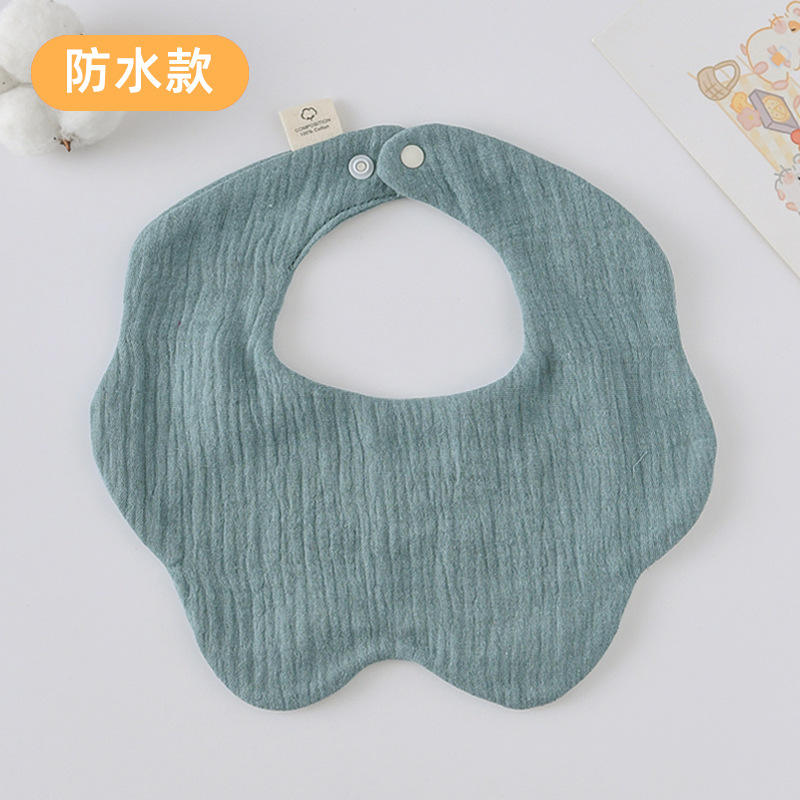 tablier imperméable fleuri bleu denim