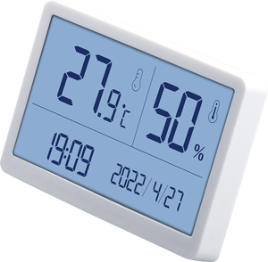 Medidor de humedad y temperatura GM1371/GM1372 con pantalla grande consumo SISTEMA DE 12/24 horas reloj higrotermógrafo prueba - Product Image 4