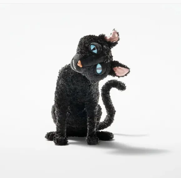 2023 Новый дизайн черный Кот плюшевый мультяшный плюшевый животный кукла милый коралиновый Кот плюшевая игрушка