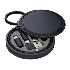 Kit de Cable adaptador de carga USB TBFIT 2A tipo C, caja circular con camisa de PVC, adaptador de viaje multifunción para teléfono móvil, longitud de 0,5 M - Product Image 1