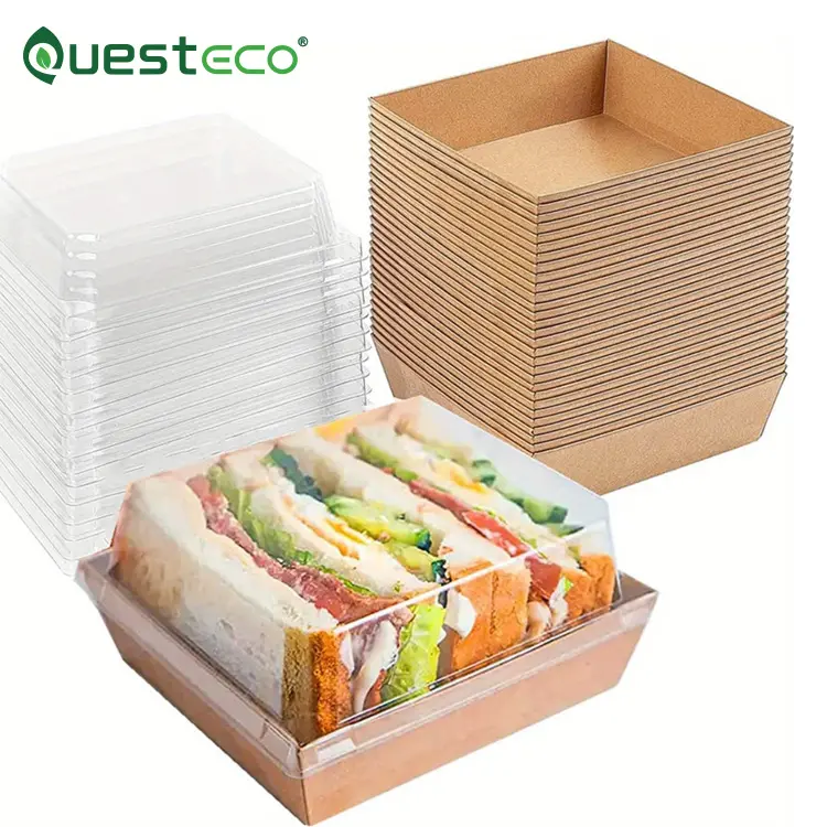 All'ingrosso a buon mercato prezzo personalizzare Pita scatola Sandwich Sandwich Banel Box scatole di carta Deli per Sandwich