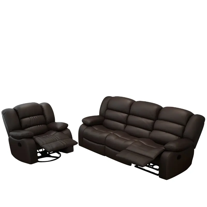 Genuine inflatable house luxury furniture living room for living leather electric recliner sofa set