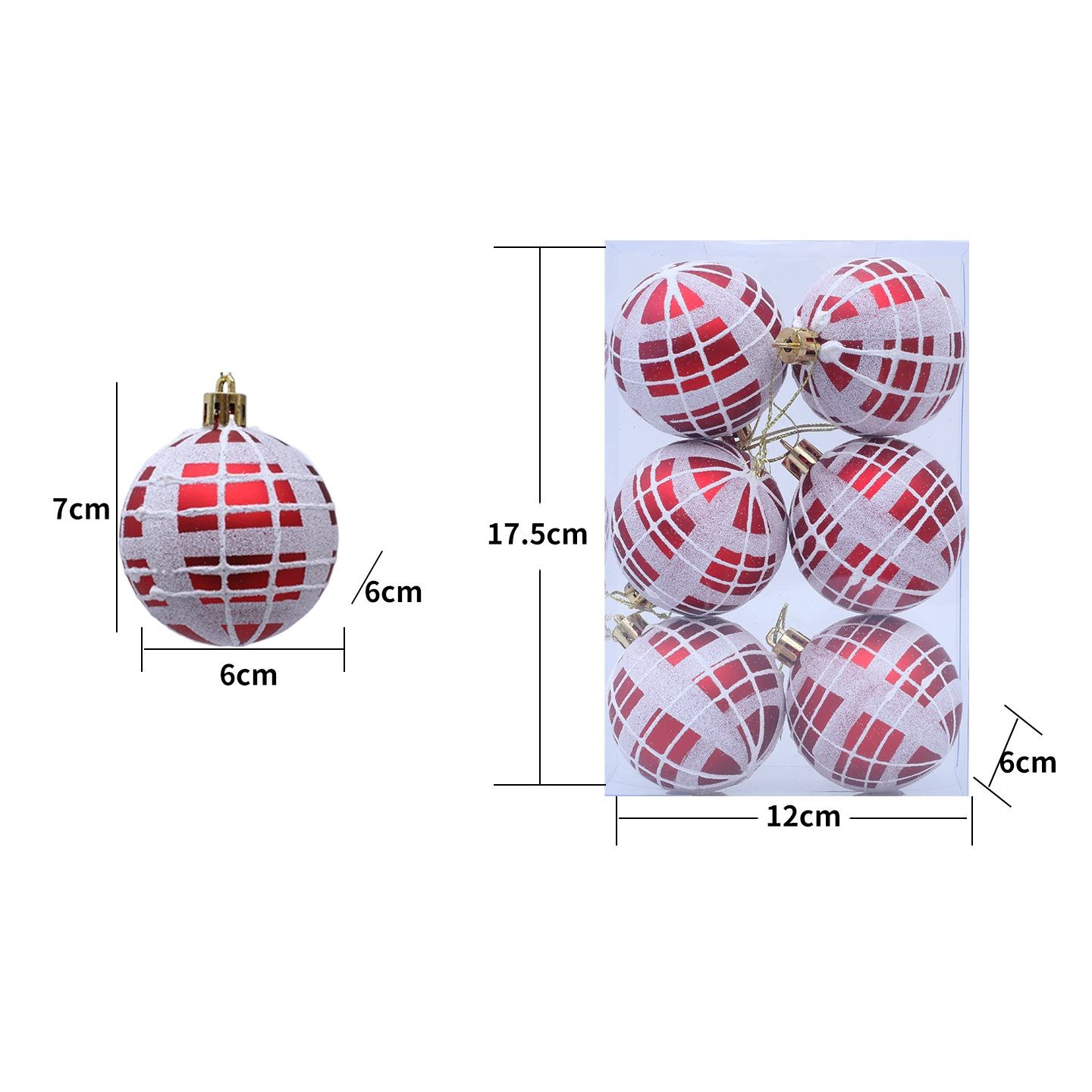 ลูกบอลลายตารางหมากรุกสีแดงและขาว