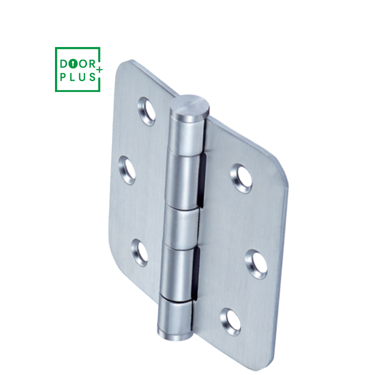 Doorplus High Quality Round Corners 3" Inch 6 Holes Stainless Steel Butt Hinges For Wooden Door