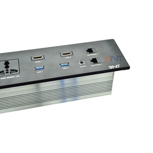 Presa di alimentazione Desktop incorporata 16A con doppia porta USB multifunzione IP44 livello opzioni universali ABS 2AC presa da tavolo